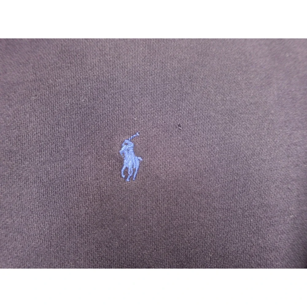 Polo Ralph Lauren Mens Medium Purple Crewneck Sweatshirt Blue Pony Logo Fleece‎